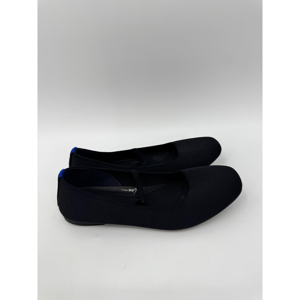Rothy's The Mary Jane Women 7.5 Black Square Toe Knit Flat